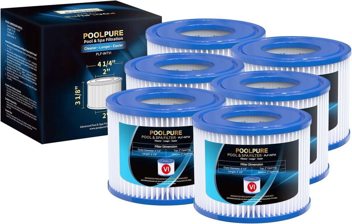 Bestway Filtr do basenu zaminnik filtra spa do typu vi 6 sztuk zamiennik