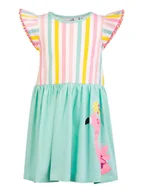 Sukienki - happy girls by Eisend Sukienka w kolorze turkusowym ze wzorem - miniaturka - grafika 1