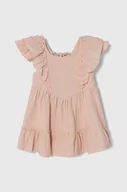 Sukienki i spódniczki dla dziewczynek - Jamiks sukienka bawełniana dziecięca kolor różowy mini rozkloszowana - miniaturka - grafika 1