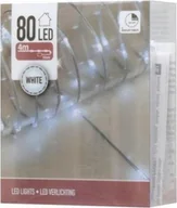 Oświetlenie świąteczne - Lampki choinkowe Koopman Lampki choinkowe świąteczne białe ozdobne 80 LED 4m - miniaturka - grafika 1