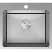 Zlewozmywaki - Mexen Solix zlewozmywak stalowy 1-komorowy 500 x 450 mm, inox HC - 6402501000-01HC - miniaturka - grafika 1