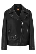 Kurtki damskie - BOSS Damska kurtka skórzana C_Salita, czarny (Black1), 42 - miniaturka - grafika 1