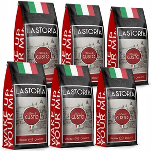 Kawa Ziarnista La Storia - Crema E Gusto 6X1Kg - Świeżo Palona - Blue Orca - Kawa - miniaturka - grafika 1