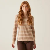 Koszulki i topy damskie - Regatta Damska koszulka z długim rękawem Federica II Beżowy, Cotton, Rozmiar: 44 - miniaturka - grafika 1