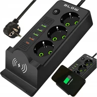 Przedłużacze i rozgałęźniki - PRZEDŁUŻACZ LISTWA ZASILAJĄCA WŁĄCZNIK 4x USB 3 GNIAZDA 3m TYP-C INDUKCYJNA - miniaturka - grafika 1