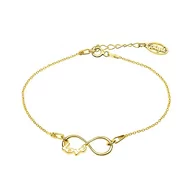 Bransoletki - Bransoletka Nieskończoność Love pozłacana - miniaturka - grafika 1