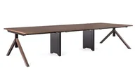 Biurka - Biurko Mars - Workstation 6 - Stelaż i Blat - 360x140 cm - YZ-17 Walnut - miniaturka - grafika 1