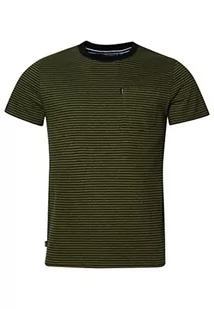 Superdry Koszula męska w paski, Thrift Olive Marl/Black, S - Koszule męskie - miniaturka - grafika 1