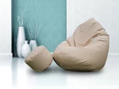 Pufy i podnóżki - Pufa sako XXXL worek + gratis beżowa - miniaturka - grafika 1