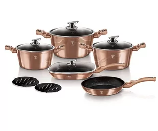 Berlinger Haus KOMPLET GARNKÓW 11-EL METALLIC LINE ROSEGOLD BH-6191 5999108413643 - Zestawy garnków i patelni - miniaturka - grafika 2