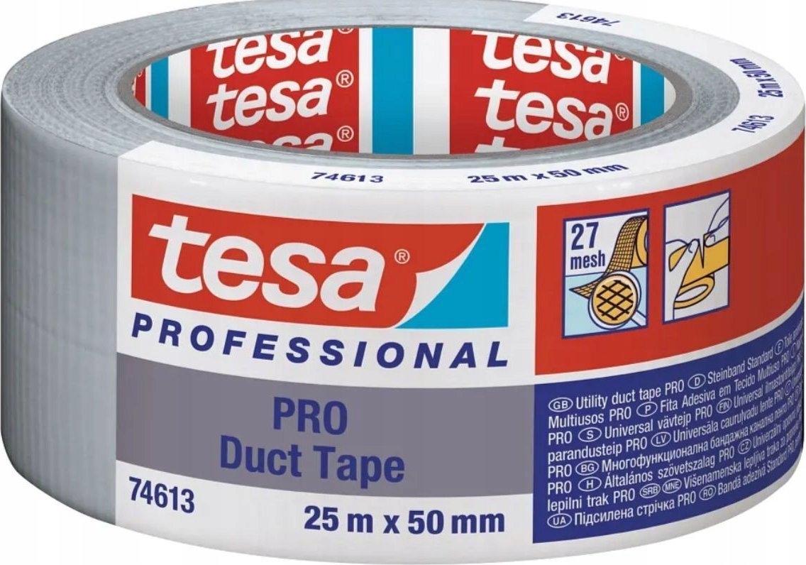 Tesa Taśma naprawcza tesa DUCT TAPE PRO 25m x 50mm, srebrna