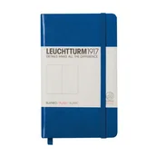 Notesy i bloczki - Leuchtturm, Notes Pocket, 185 stron, gładki, niebieski - miniaturka - grafika 1