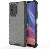 Etui i futerały do telefonów - Honeycomb etui pancerny pokrowiec z żelową ramką Xiaomi Redmi K40 Pro+ / K40 Pro / K40 / Poco F3 czarny - miniaturka - grafika 1