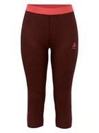 Spodnie sportowe damskie - Odlo Wełniane legginsy funkcyjne "Woll 150" w kolorze bordowym - miniaturka - grafika 1
