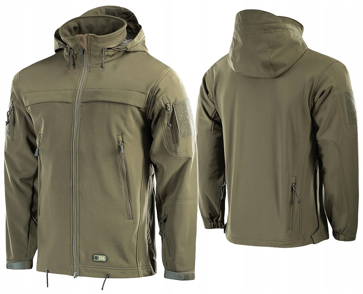 Kurtka Męska Softshell Police Z Kapturem Zimowa Olive M-Tac S