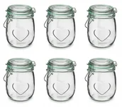 Pojemniki kuchenne - SZKLANY SŁOIK na przetwory żywność weki z klipsem dżemy ogórki sok 6 zt 1 L - miniaturka - grafika 1