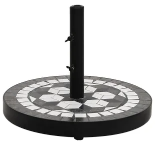 Okrągła podstawa pod parasol ogrodowy terakota + czarny H1-F12 - Parasole ogrodowe - miniaturka - grafika 1