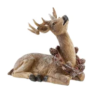 Ozdoby bożonarodzeniowe - Renifer Figurka Świąteczna 18 Cm Givre VILLA ITALIA - miniaturka - grafika 1