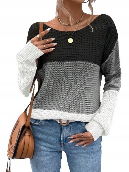 SHEIN SWETER DAMSKI Z DŁUGIM RĘKAWEM 40/42 ŁLG