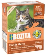 Mokra karma dla kotów - Bozita Sterilised z Extra Kurczakiem i wołowiną kawałki w galaretce kartonik 370g - miniaturka - grafika 1