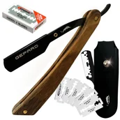 Brzytwy fryzjerskie - Profesjonalny zestaw barberski brzytwa do golenia i cieniowania z żyletkami w zestawie - miniaturka - grafika 1