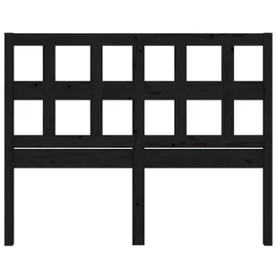 Lumarko Wezgłowie łóżka, czarne, 205,5x4x100 cm, lite drewno sosnowe - Inne meble do sypialni - miniaturka - grafika 5