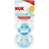 Smoczki uspokajające - Nuk Smoczek uspokajający 0-6 mies., silikon, Signature 2 szt. - miniaturka - grafika 1