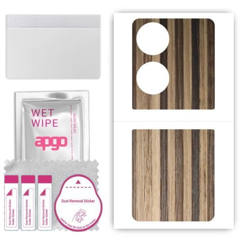 folia naklejka skórka strukturalna na TYŁ do Huawei Pocket S - Drewno Paski Mix - apgo SKINS