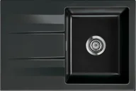 Zlewozmywaki - SystemCeram GENEA 75 NERO 68 (czarny połysk) (50900168) - miniaturka - grafika 1
