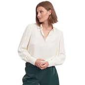 Koszule damskie - Koszula damska Vila Pearl koszulowa kremowa-S - miniaturka - grafika 1