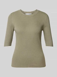 Sweter z dzianiny z rękawem o dł. 1/2 model ‘MALA’ - Swetry damskie - miniaturka - grafika 1