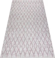 Dywany - Dywan SZNURKOWY SIZAL SION Kratka 22129 płaskie tkanie ecru / róż różowy 160x220 cm - miniaturka - grafika 1