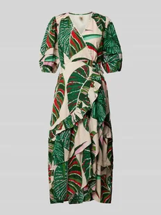 Sukienka midi w kopertowym stylu model ‘BOTANIC’ - Sukienki - miniaturka - grafika 1