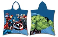 Ręczniki - Poncho dla dzieci 50x115 Avengers 2626 granatowe ręcznik z kapturem - miniaturka - grafika 1