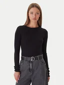 Swetry damskie - Patrizia Pepe Sweter 2K0337/K7S0-K103 Czarny Slim Fit - miniaturka - grafika 1