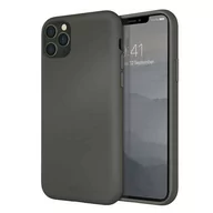 Etui i futerały do telefonów - UNIQ etui Lino Hue iPhone 11 Pro Max szary/moss grey - miniaturka - grafika 1
