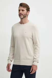 Calvin Klein sweter męski kolor beżowy lekki K10K113410 - Swetry męskie - miniaturka - grafika 1