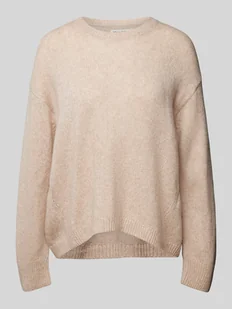 Sweter z dzianiny o luźnym kroju z miękkiej mieszanki żywej wełny - Swetry damskie - miniaturka - grafika 1