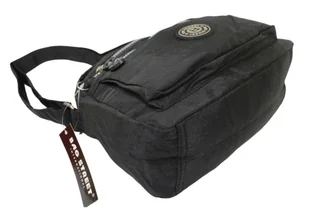 Stylowa Lekka Materiałowa Torba Pozioma Średnia Na Ramię Bag Street NR 2245 CZARNY 28 x 19 x 12 [cm] - Torebki damskie - miniaturka - grafika 7