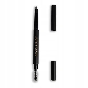 MAKEUP REVOLUTION Duo Brow Definer Pencil Kredka do brwi Medium Brown 0,3g MR Medium Brown 0.2 g - Akcesoria i kosmetyki do stylizacji brwi - miniaturka - grafika 1