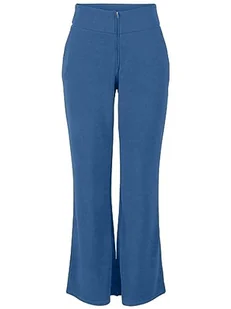 YAS Yasvictoria Wide Pant S. Noos damskie spodnie materiałowe, federal blue, L - Spodnie damskie - miniaturka - grafika 1