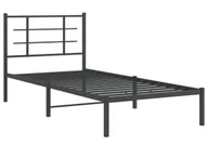 Łóżka - Czarne metalowe łóżko pojedyncze 80x200 cm T5-A42 - miniaturka - grafika 1