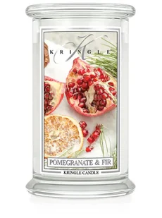 Pomegranate & Fir - Kringle Candle - Duża Świeca Zapachowa 2 Knoty (624G) - Świece - miniaturka - grafika 1