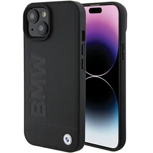 Bmw Bmhcp15Msllbk Iphone 15 Plus 6.7" Czarny/Black Leather Hot Stamp - Etui i futerały do telefonów - miniaturka - grafika 1