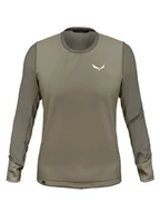 Koszulki sportowe męskie - Salewa Koszulka funkcyjna "Lavaredo" w kolorze khaki - miniaturka - grafika 1