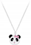 Biżuteria dla dzieci - NASZYJNIK SREBRNY 925 DLA DZIEWCZYNKI PANDA - miniaturka - grafika 1