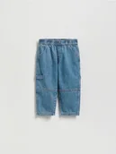Spodenki dla niemowląt - Reserved - Bawełniane jeansy - niebieski - miniaturka - grafika 1
