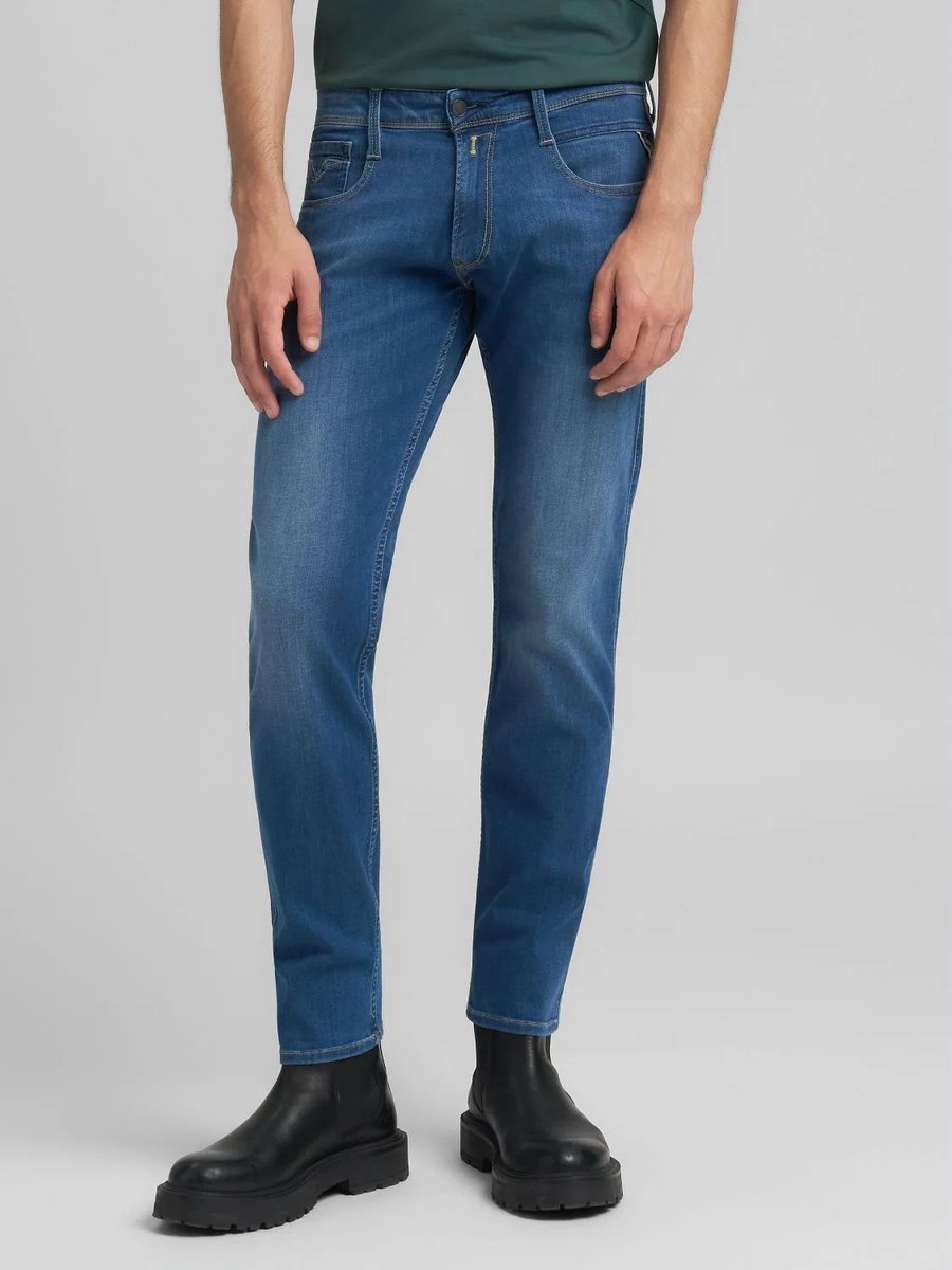 Jeansy męskie replay jeans m914.41a c33 anbass 007 czarny