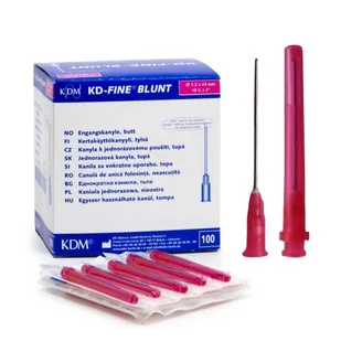 Igły do pobierania leków z filtrem 40mm x 1,2mm 18G KDM KD-Fine Blunt 100szt - Meble i wyposażenie gabinetów medycznych - miniaturka - grafika 1