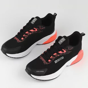 Czarne przewiewne sportowe buty damskie BIG STAR LL274318 MEMORY FOAM - Buty sportowe damskie - miniaturka - grafika 1